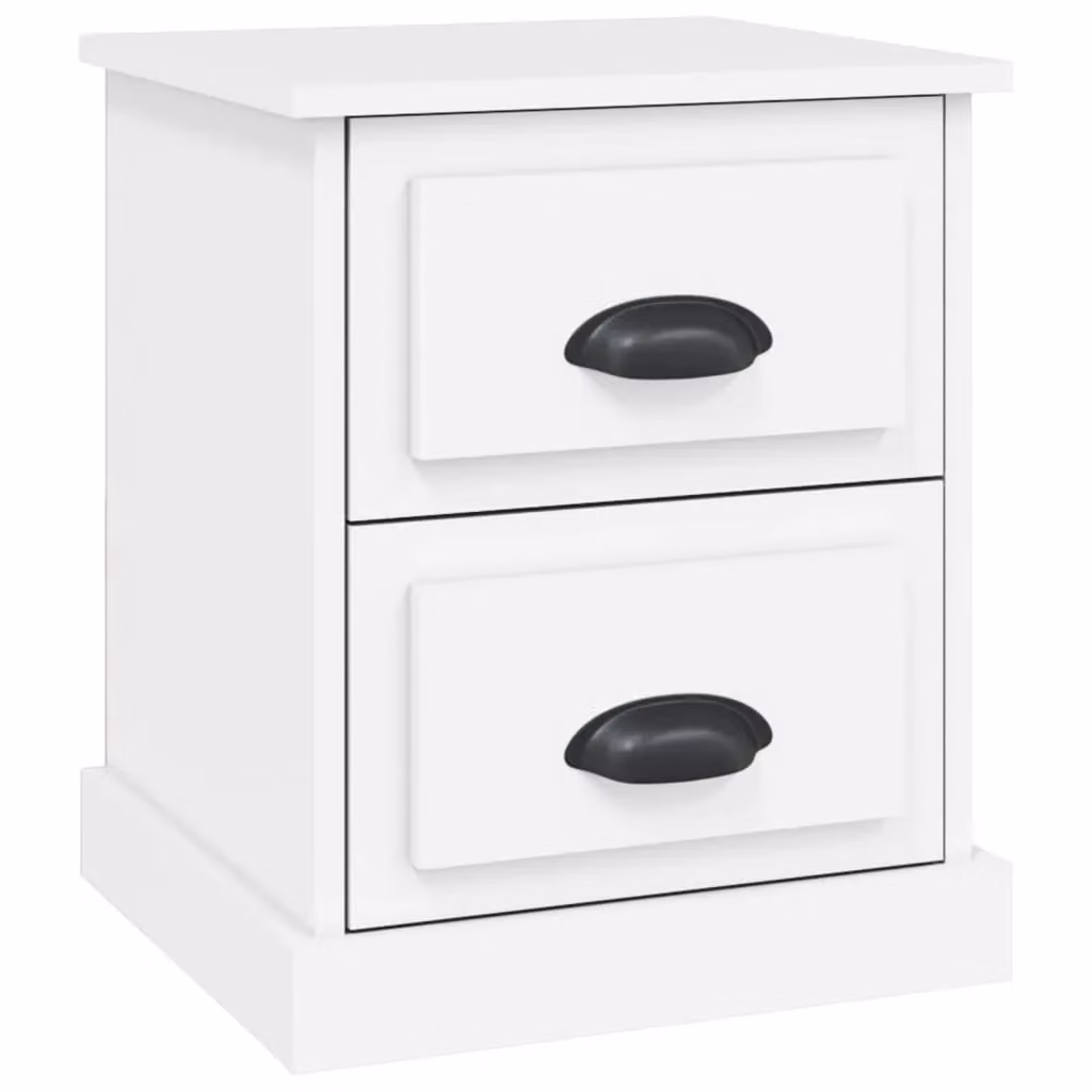Berkfield Home White Bedside Cabinet W/D/H: 39 x 39 x 47.5 cm – 2