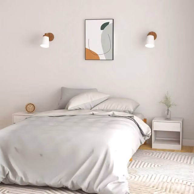 Berkfield Home Set of 2 White Solid Pinewood Bedside Cabinets, W/D/H: 40 x 31 x 40 cm