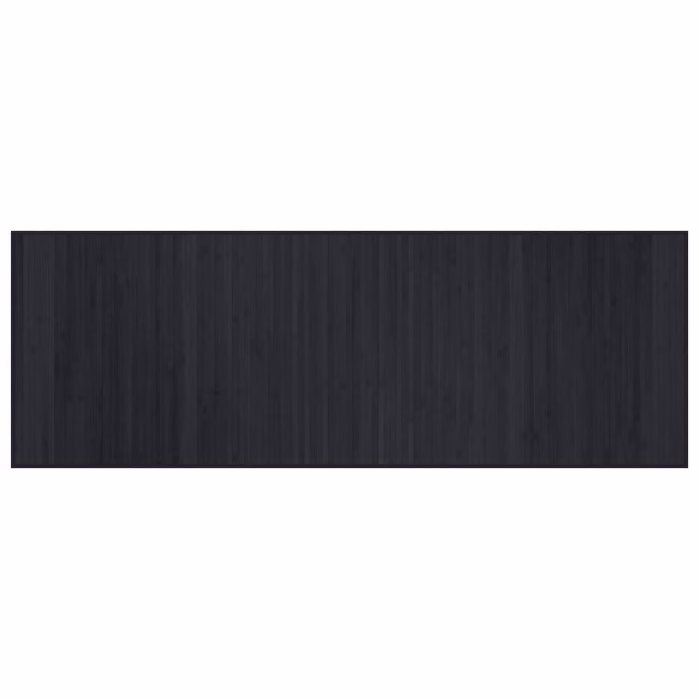 Berkfield Home Rectangular Bamboo Rug in Black, W: 70 cm, L: 200 cm – 3