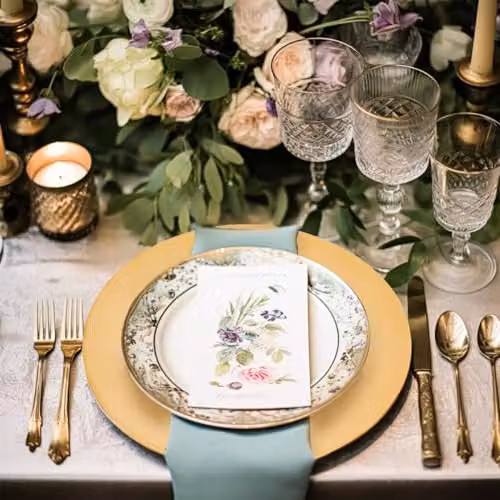 Orsina Gold Melamine Charger Dinner Plates – 3