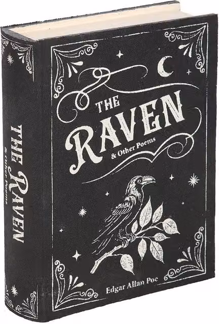 Kingsbury Gifts Raven Book Shaped Storage Box in Black