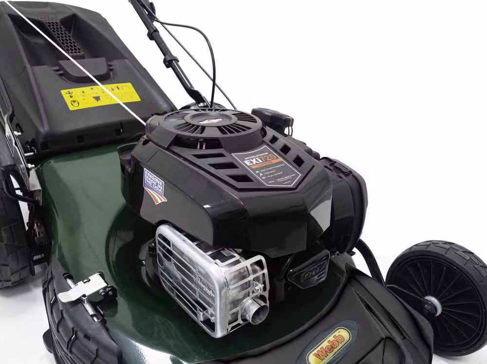 Webb Supreme 53cm Self Propelled Petrol Lawnmower in Green with 65L Collection Bag – 5
