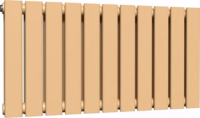 Lux Heat Flat Horizontal Double Radiator in Caramel Fudge, W: 600 mm x H: 770 mm