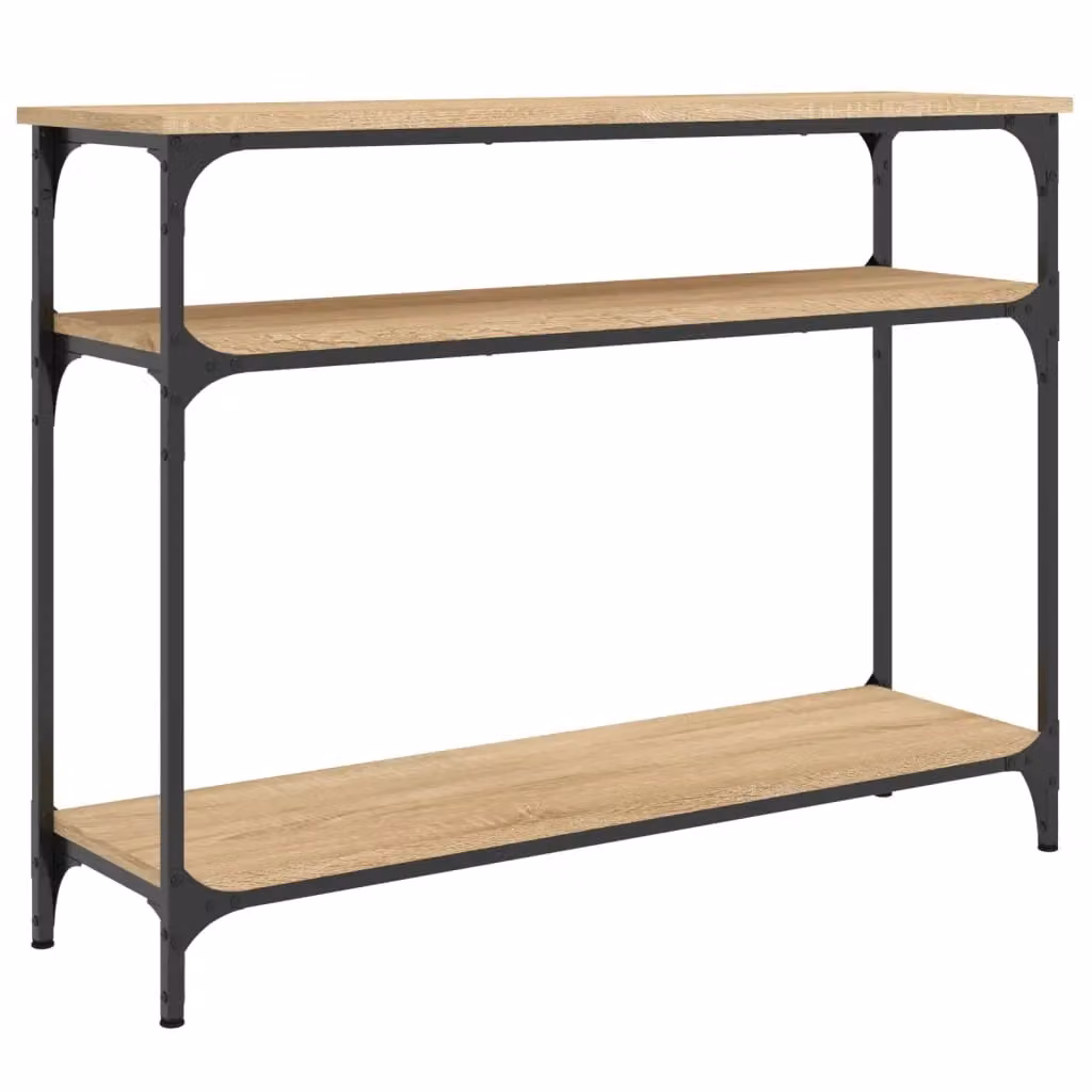 Berkfield Home Sonoma Oak Console Table in Brown, W/D/H: 100 x 29 x 75 cm – 2
