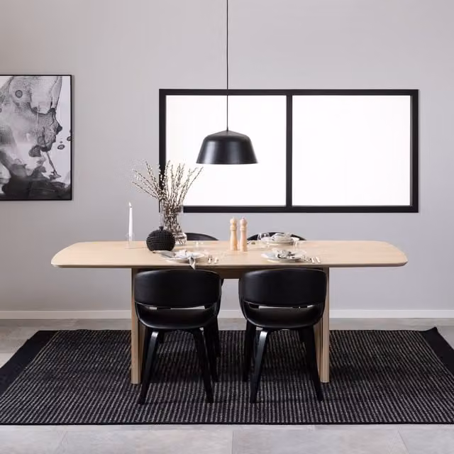 Furniture To Go Christo Rectangular Oak Dining Table in Brown