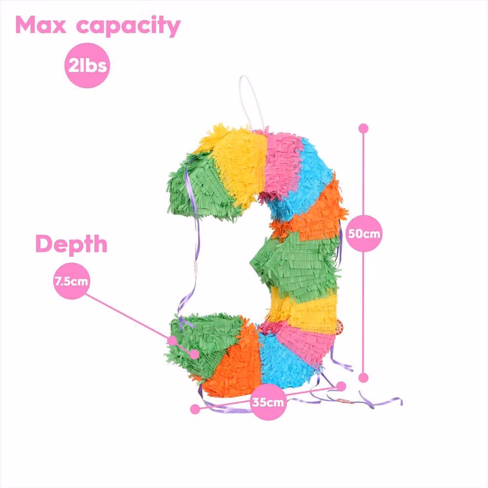 Fax Potato Multicolour Pinata Set with Stick and Blindfold for Birthday or Anniversary Parties – 5