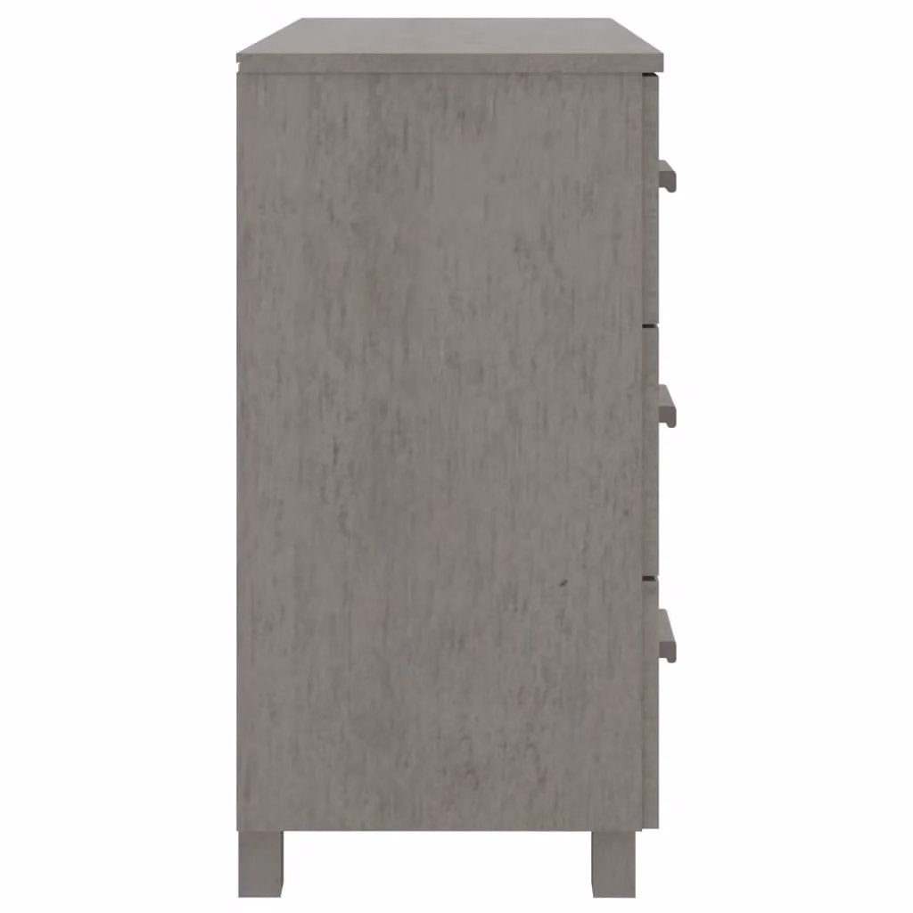Berkfield Home HAMAR Sideboard in Light Grey Solid Pinewood, W/D/H: 90 x 40 x 80 cm – 3