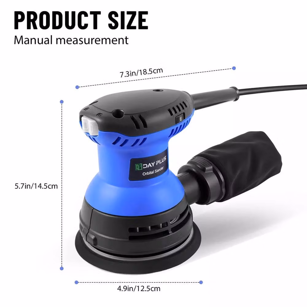 VOGREX Electric Random Orbital Sander with 6 Speeds in Blue and Multicolour – 2