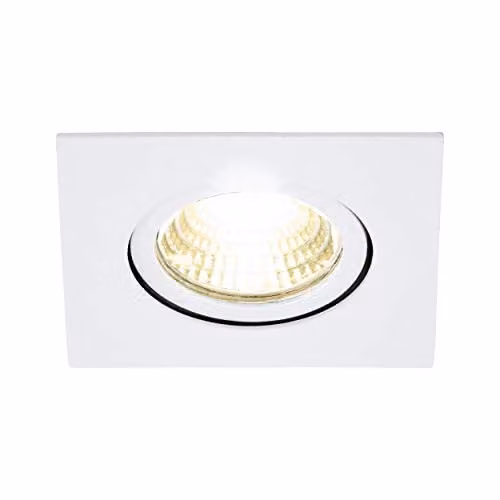Loops White Square LED Recessed Wall and Ceiling Flush Downlight 6W