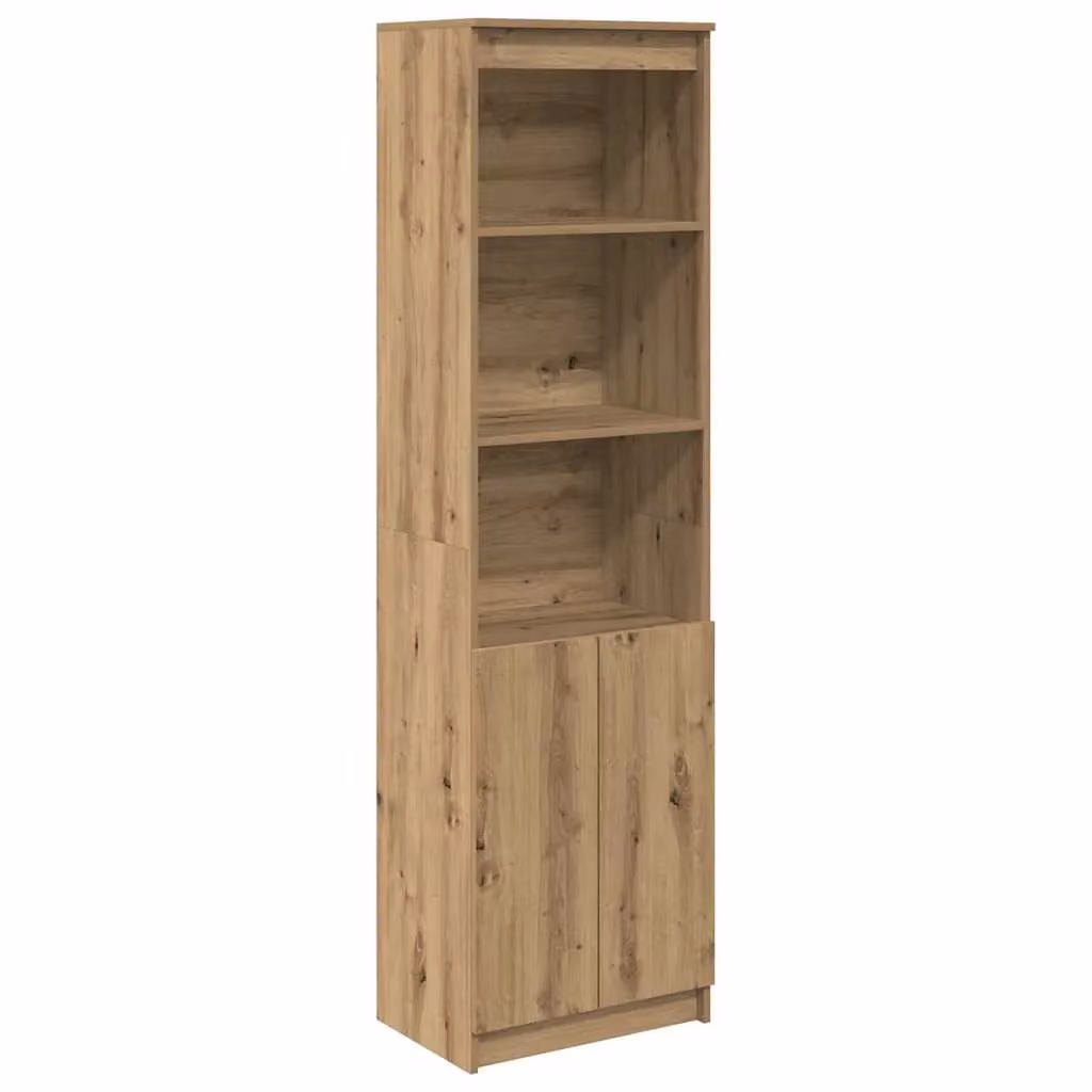 Berkfield Home Artisan Oak Highboard in Brown, W/D/H: 50 x 35 x 180 cm – 2
