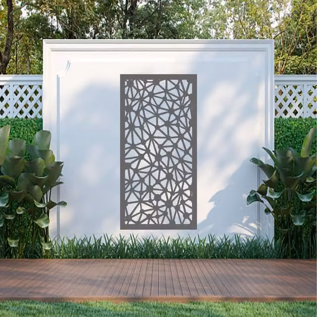 Laser Hut Romolite Screen Metal Wall Art in Anthracite Grey
