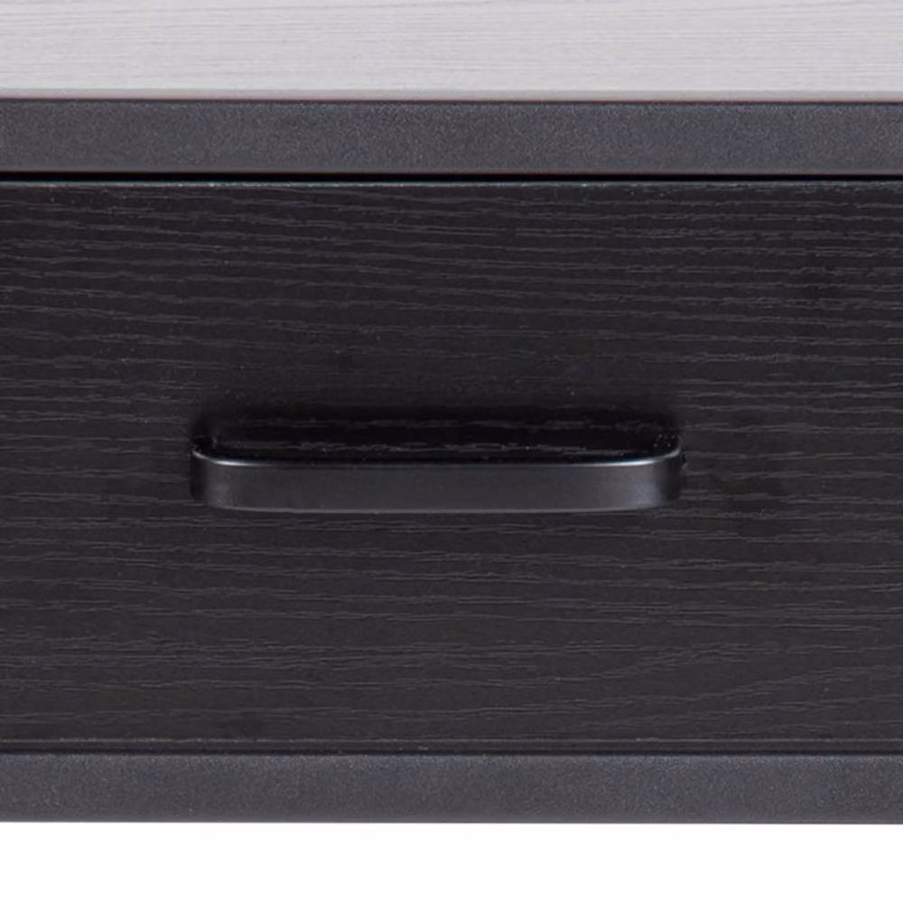 Wyld Haus El Paso Bedside Table with 1 Drawer and Bottom Shelf in Ash and Black – 5