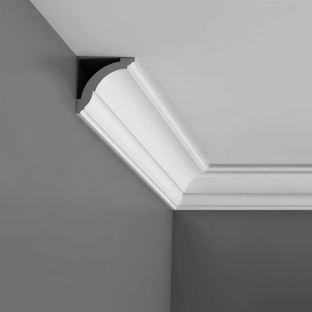 Orac Axxent Collection Oxford Style Cornice Moulding in White, W/D/H: 200 x 7 x 7 cm