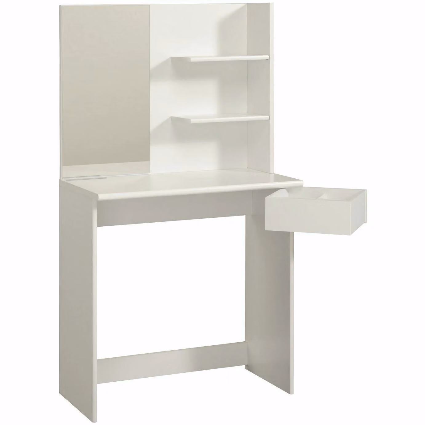 Parisot White Modern Wood Dressing Table with Storage, W/D/H: 141 x 75 x 40 cm