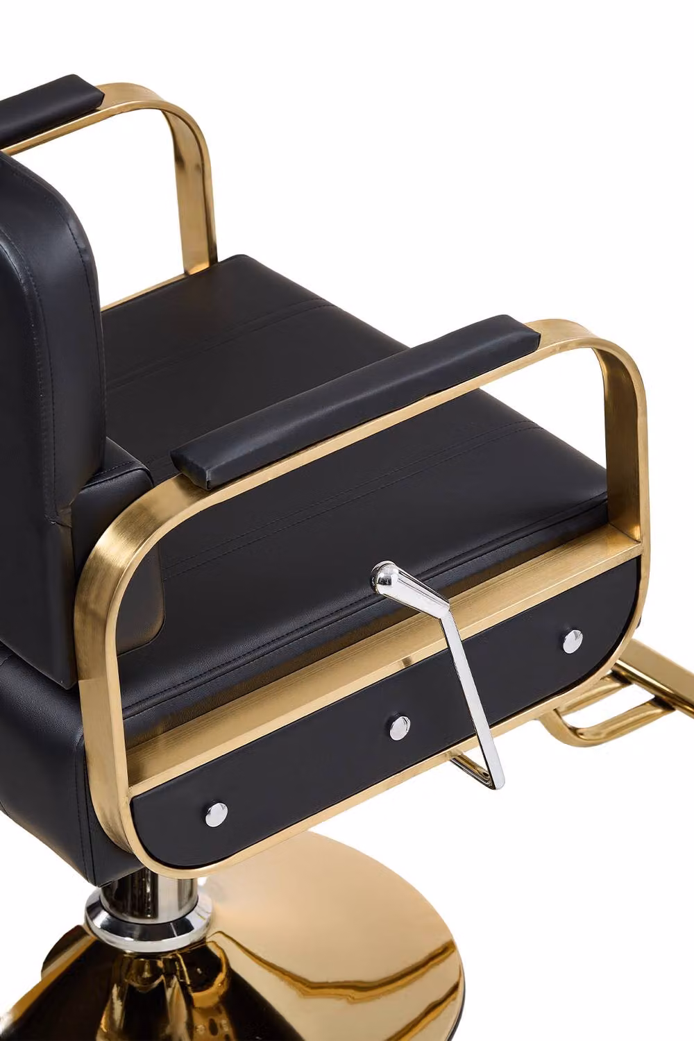 Living and Home Height Adjustable Reclining Swivel Salon Barber Chair in Black – 6