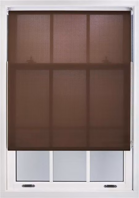 Furnished Mocha Brown Daylight Roller Blinds, Semi-Transparent Polyester Window Shade, Width: 70 cm, Height: 165 cm
