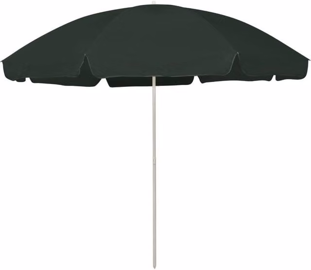 Berkfield Home Green Polyester Beach Parasol, Diameter: 300 cm