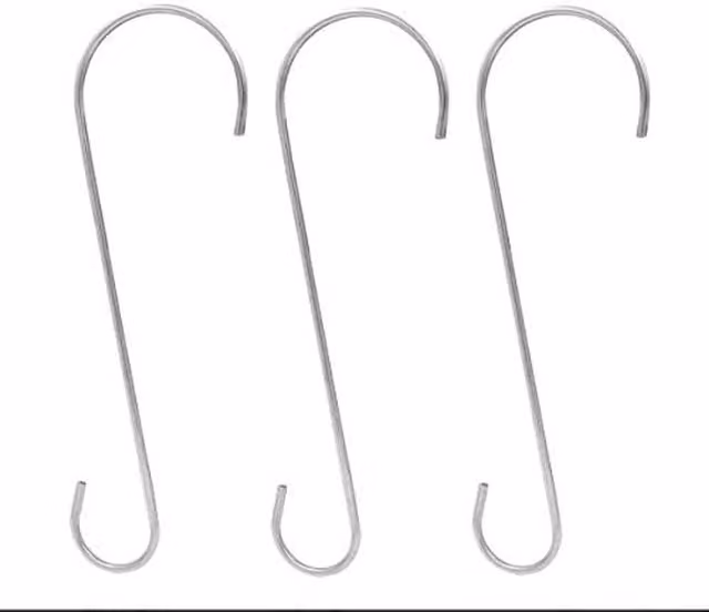 Marco Paul Set of 3 Stainless Steel Bird Feeder Hanging Hooks in Silver – 1