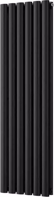 UK Radiators Omeara Black Elliptical Tube Vertical Designer Radiator, H 120 cm x W 34.8 cm – 1