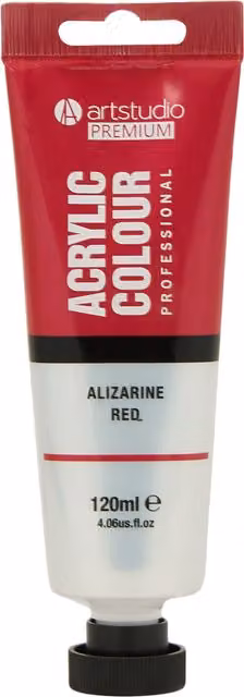 Art Studio Premium Acrylic Paint in Alizarine Red for Professionals