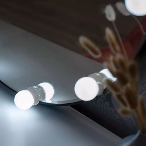 ValueLights LED Hollywood Vanity Mirror Bulb Kit with 10 Dimmable White Stick On Lights – 2