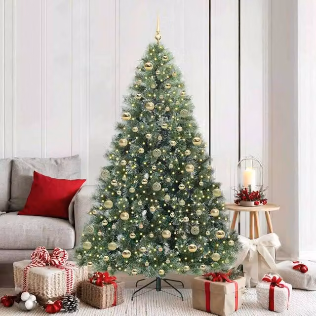 Berkfield Home Artificial Green Christmas Tree with 300 LEDs, Height: 180 cm – 1