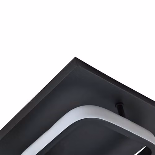 Happy Homewares Modern Square LED Ceiling Light Fitting in Black with 3000K Warm White Light – 2