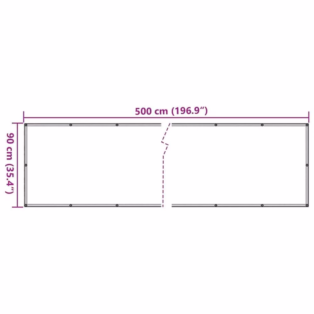 Berkfield Home Modern Balcony Screen in Anthracite Grey, W: 90 cm, H: 500 cm – 4