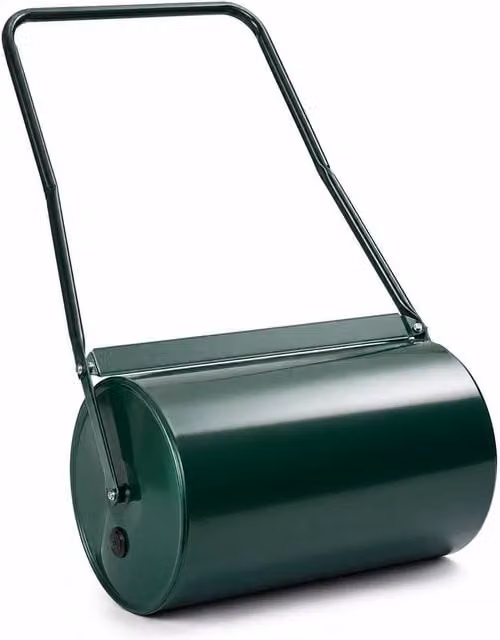 VOGREX Heavy Duty Metal Lawn Roller, Green, 30L Sand or Water Fillable – 1