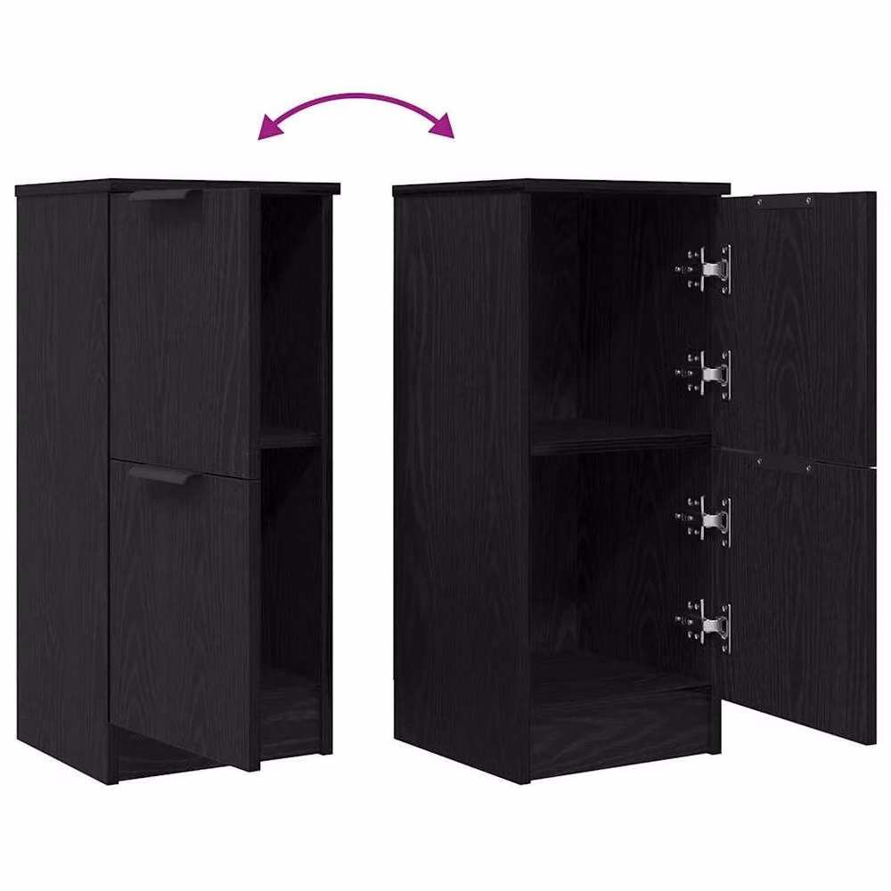 Berkfield Home Black Modern MDF Sideboard, W/D/H: 30 x 30 x 30 cm – 6