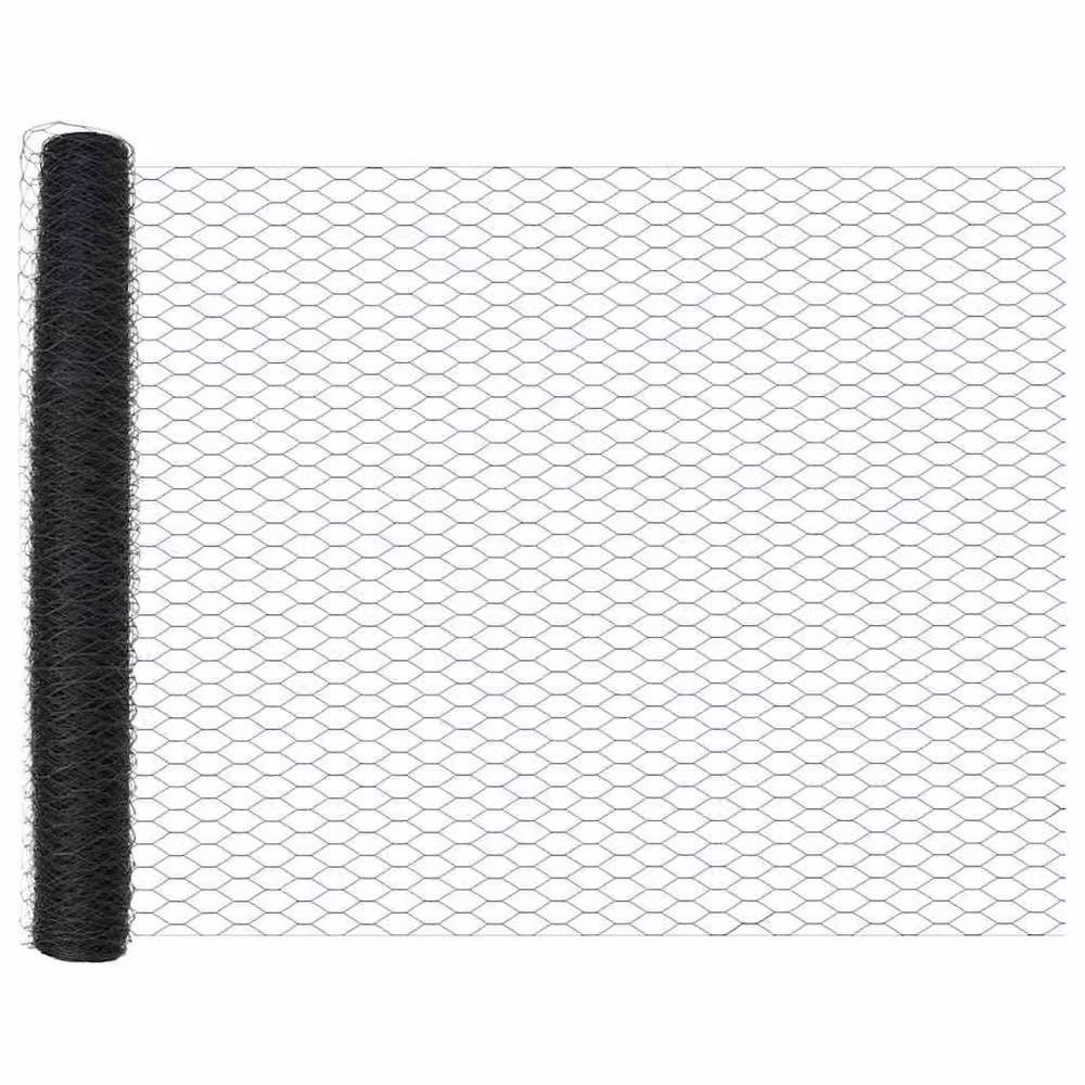Berkfield Home Hexagon Fence in Dark Grey PVC Coated Galvanised Steel, H: 120 cm x W: 100 m – 3