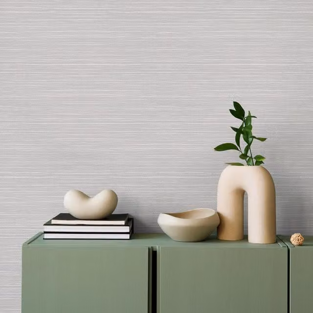 Superfresco Easy Emperor Grasscloth Texture Wallpaper in Pearl