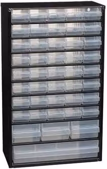 Raaco C11-44 Black Metal Cabinet with 44 Drawers