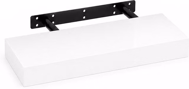 Innoteck High Gloss Floating Wall Shelf, White, Width: 40 cm