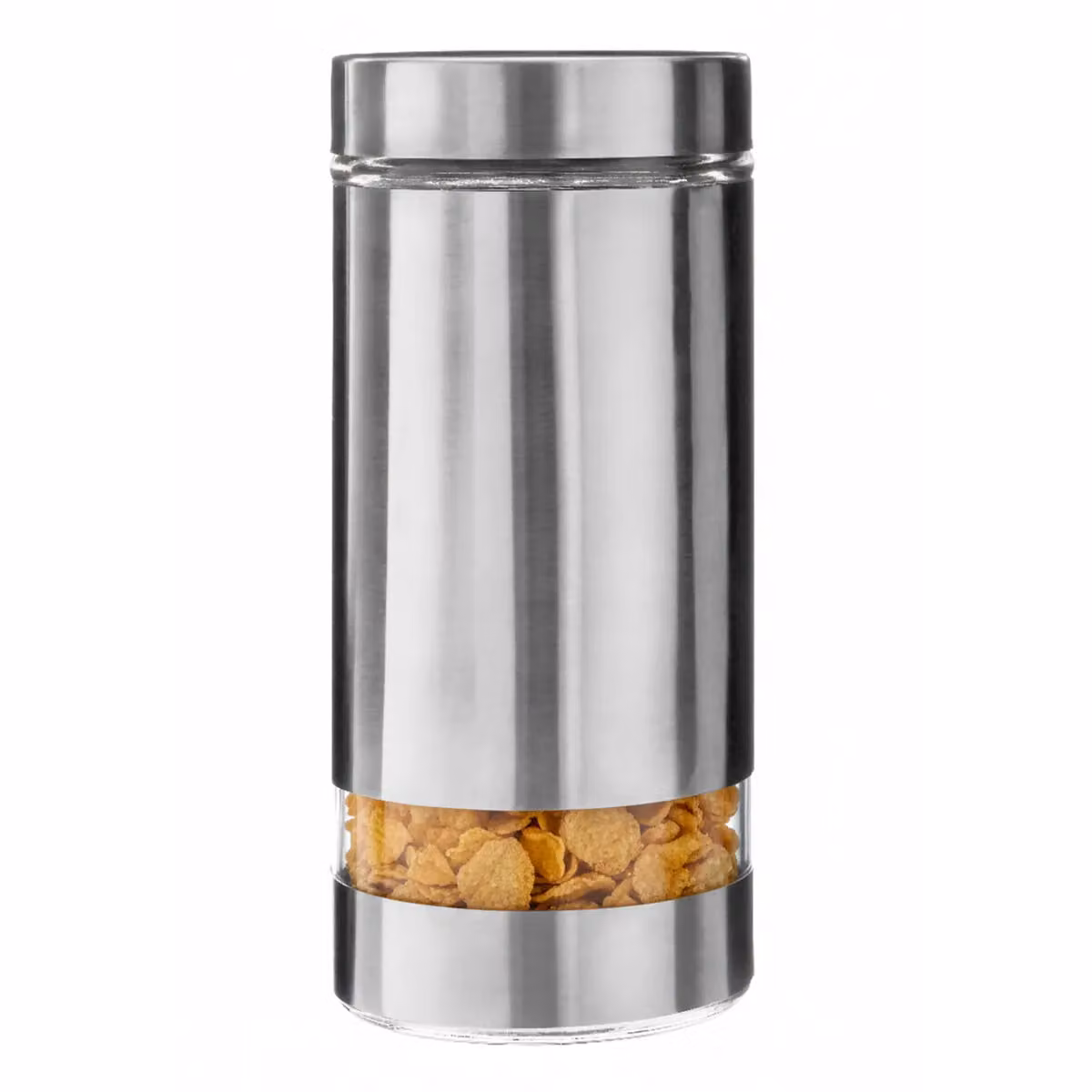 Orsina Airtight Glass and Stainless Steel Storage Jar, Silver, 1300 ml – 2