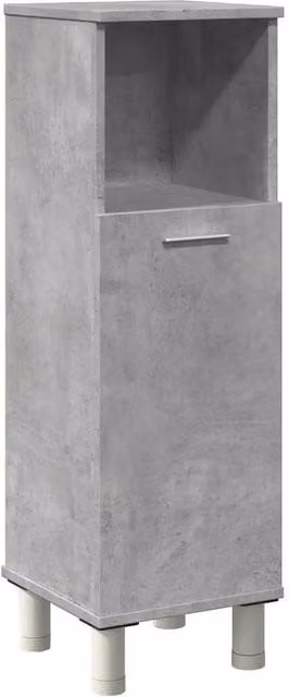 Berkfield Home Modern Bathroom Cabinet in Concrete Grey, W/D/H: 30 x 30 x 95 cm