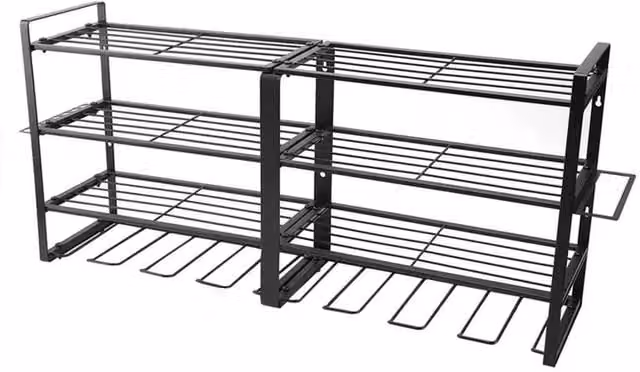 FLAVORA Wall Mounted Steel Power Tool Organiser in Black – 1