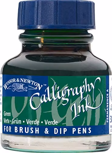 Winsor & Newton Calligraphy Ink, Green, 30 ml – 1