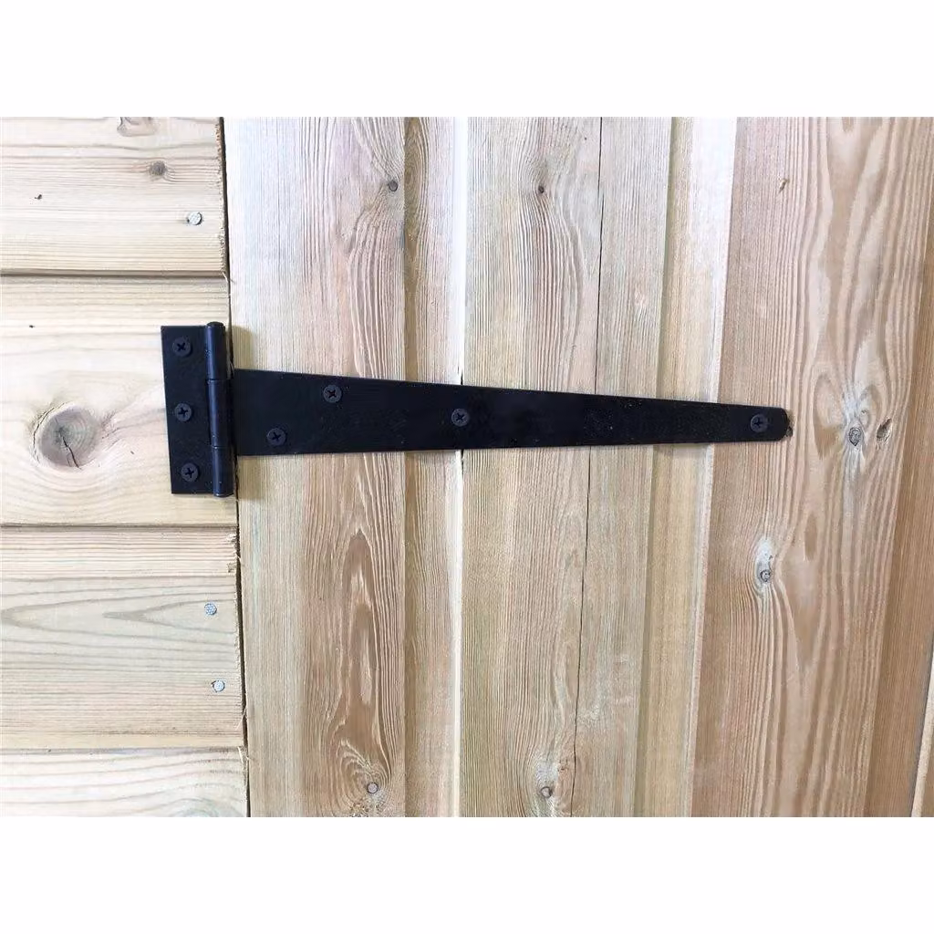 Marlborough Pressure Treated High Eaves Reverse Apex Shed with Single Door in Natural Wood, W: 365.76 cm, D: 243.84 cm – 2