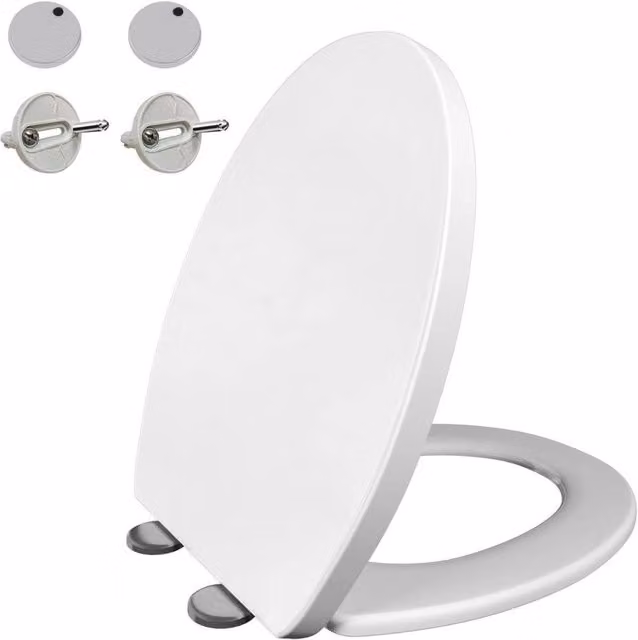 Kelvenix Soft Close Oval Toilet Seat in White – 1