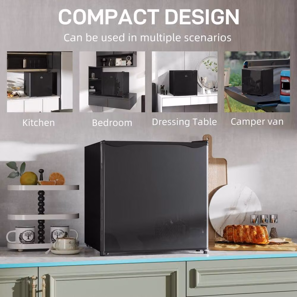 STILVORA 46 L Mini Fridge with Reversible Door in Black – 9