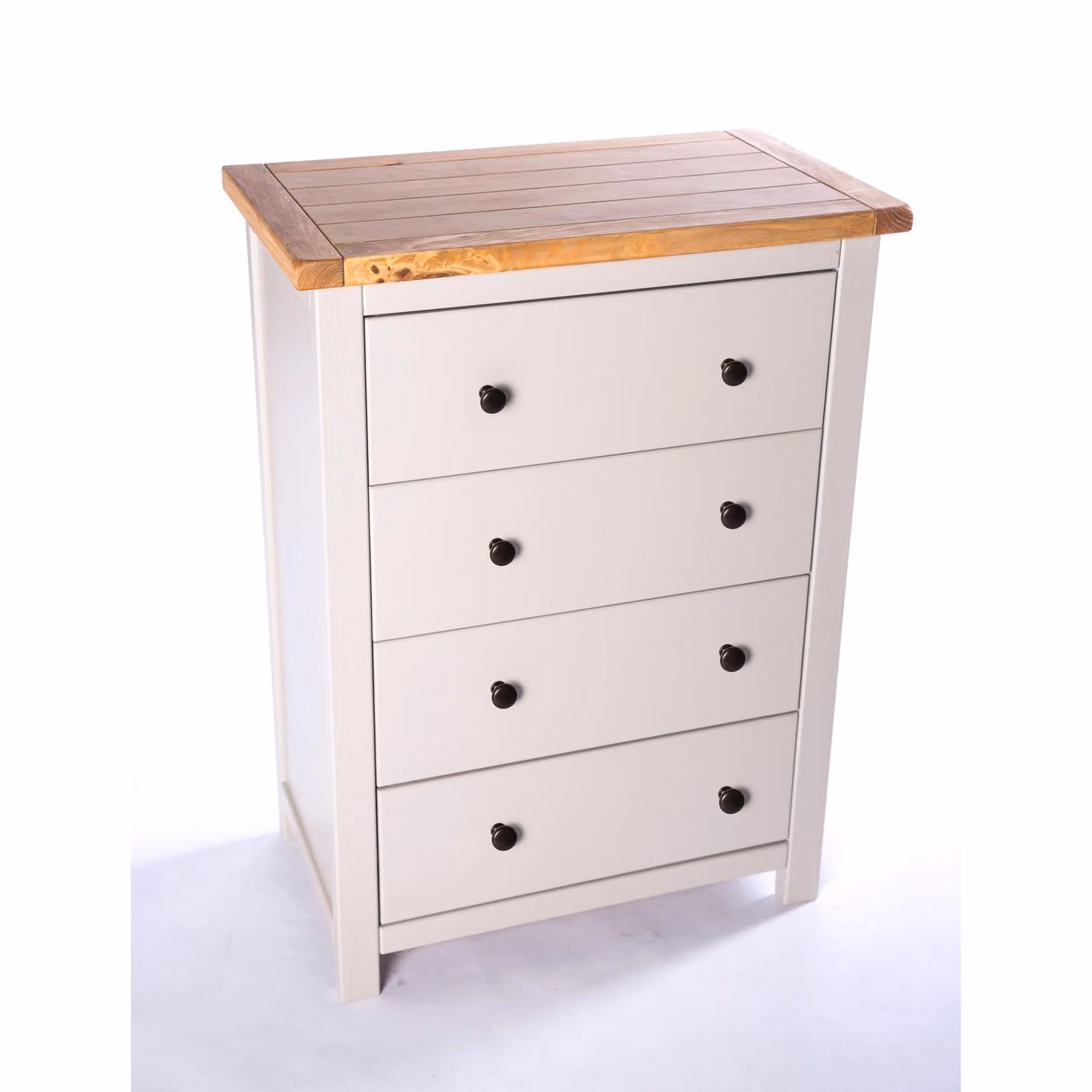 Cabinet Bits Argenta 4 Drawer Petite Chest of Drawers in Grey with Gold Brass Knobs – 2