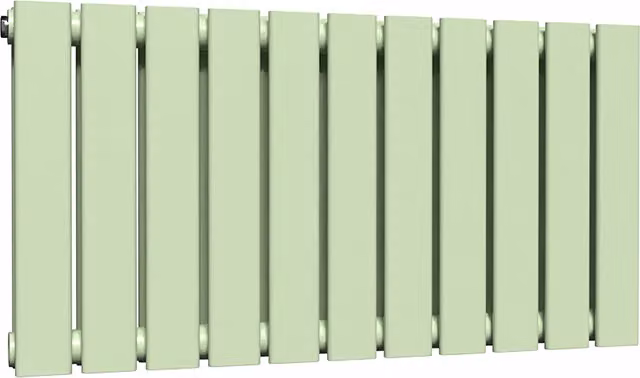 Lux Heat Double Flat Horizontal Steel Radiator in Green, W: 77 cm, H: 40 cm