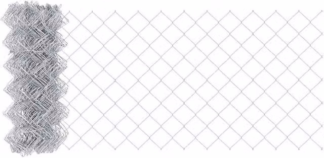 Berkfield Home Silver Galvanised Steel Chain Link Fence, H: 0.6 m x W: 10 m