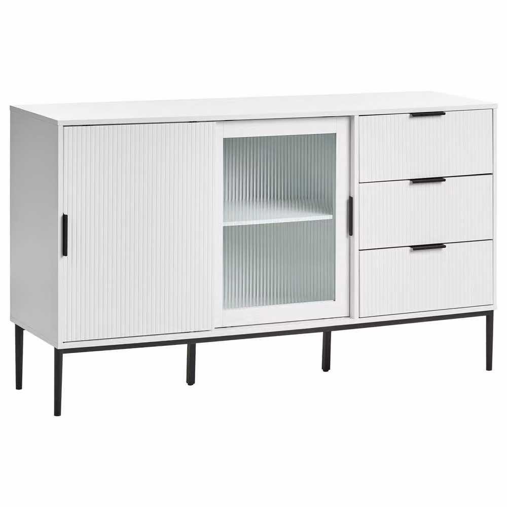 Wyld Haus Minimalist White Lacquered MDF Sideboard – 2