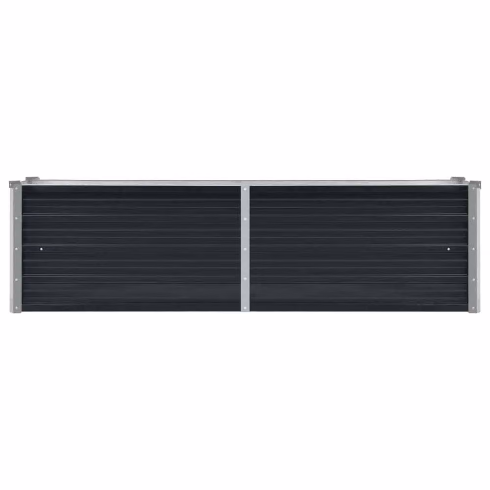 Berkfield Home Garden Anthracite Galvanised Steel Raised Bed, Black, W/D/H: 160 x 40 x 45 cm – 3