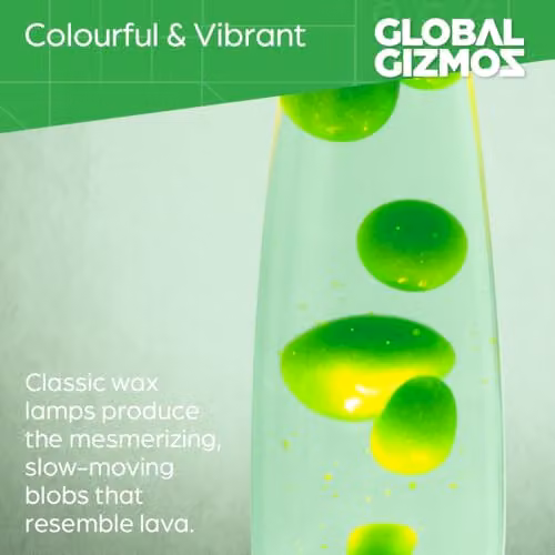 Global Gizmos 49019 Tie Dye Lava Lamp, Multicolour Retro Mood Light with Silver Aluminium Base, Height: 40.64 cm – 3