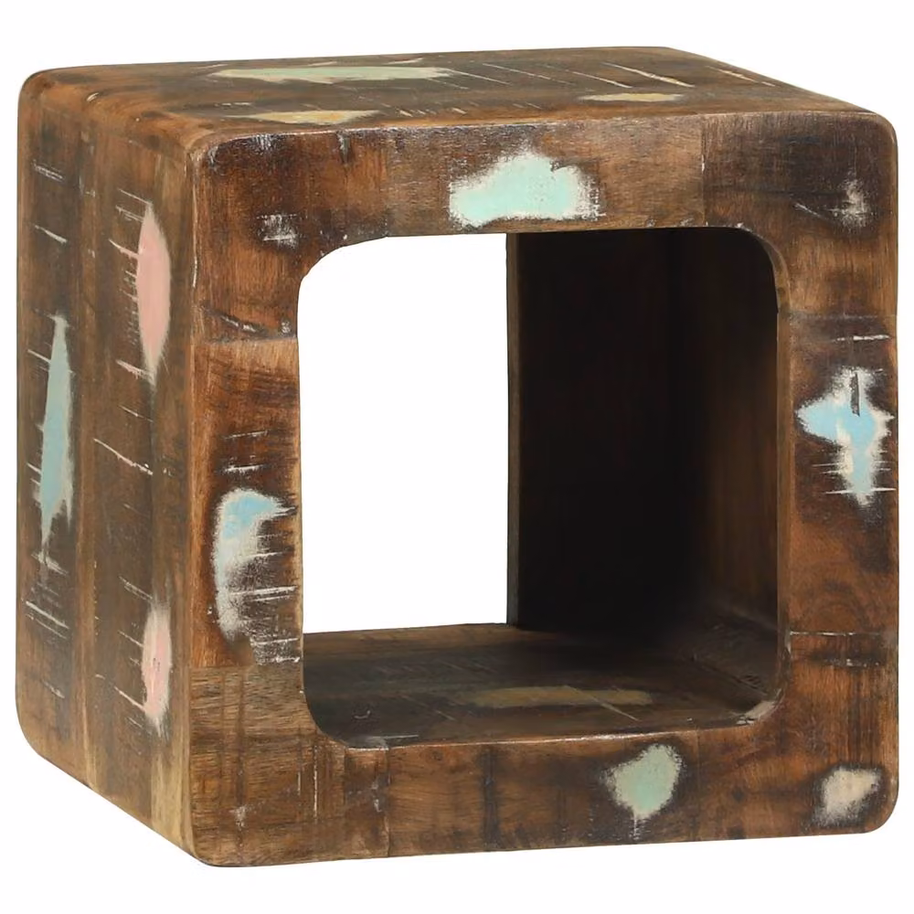 Berkfield Home Brown Reclaimed Solid Wood TV Unit, W/D/H: 36 x 36 x 30 cm – 3