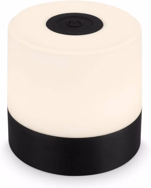 Briloner Rechargeable LED Mini Table Lamp, Dimmable Touch Control Night Light with Warm White Light, Black, W/D/H: 7 x 7 x 7 cm – 1