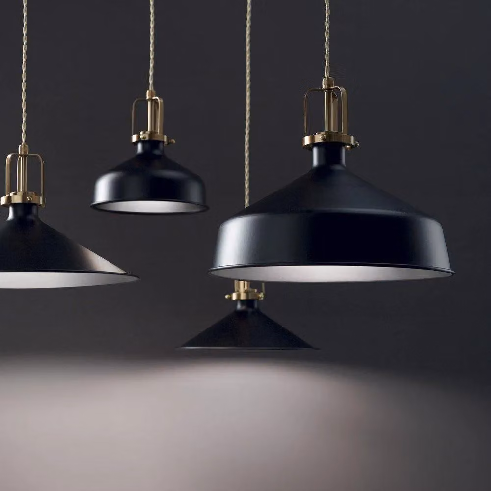 Netlighting Eris1 Dome Ceiling Pendant Lamp, Black, E27, Height Adjustable – 2